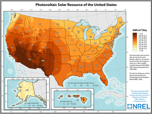 Solar Radiation Map